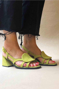 hiedra green suede by Mireia Playa on thegreenlabels.com