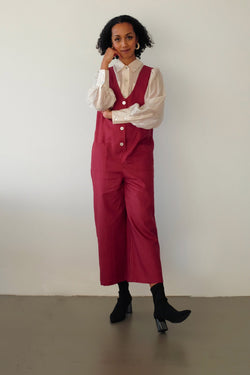 Lou jumpsuit - terracotta by Pina Studio on thegreenlabels