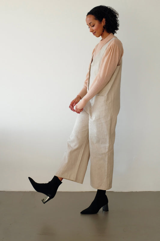 Lou jumpsuit - ecru by Pina Studio on thegreenlabels