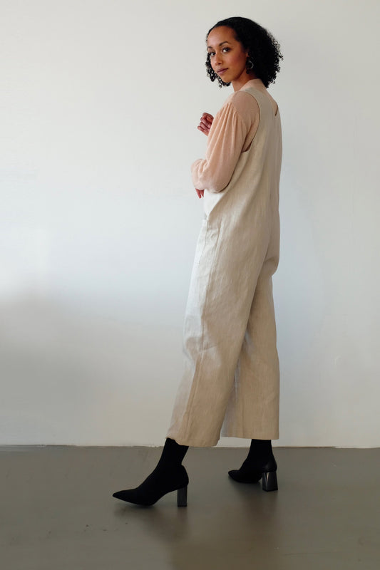 Lou jumpsuit - ecru by Pina Studio on thegreenlabels