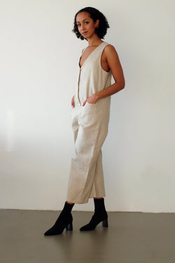 Lou jumpsuit - ecru by Pina Studio on thegreenlabels