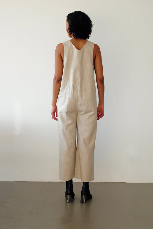 Lou jumpsuit - ecru by Pina Studio on thegreenlabels