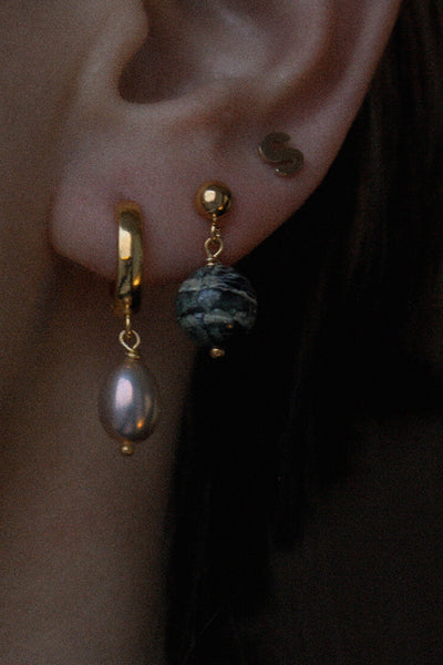 shop peaches hoop gold by Neinties at thegreenlabels