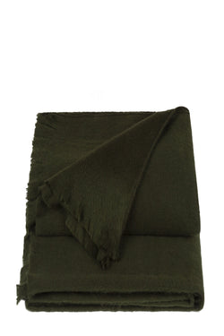 woven scarf army green by Alpaca Loca on thegreenlabels.com