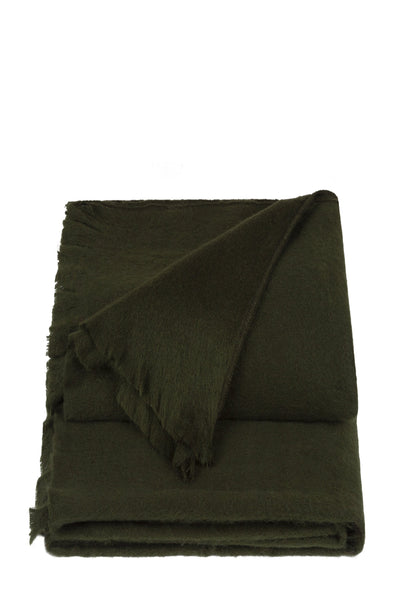 woven scarf army green by Alpaca Loca on thegreenlabels.com