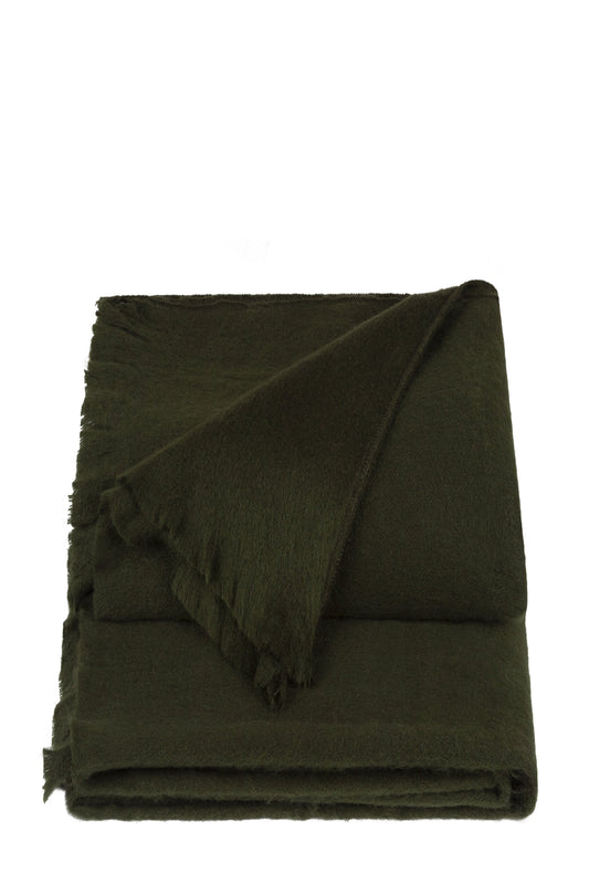 woven scarf army green by Alpaca Loca on thegreenlabels.com