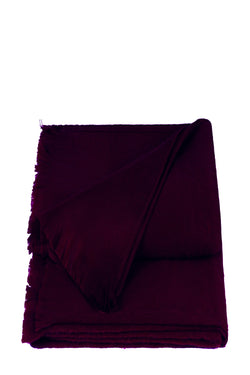 woven scarf aubergine by Alpaca Loca on thegreenlabels.com
