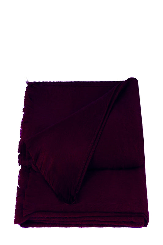 woven scarf aubergine by Alpaca Loca on thegreenlabels.com