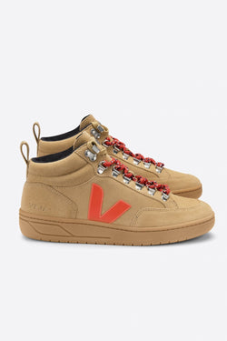 shop roirama sneakers suede desert orange gum sole on thegreenlabels