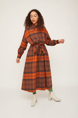 shirt dress checkered by Rita Row on thegreenlabels.com