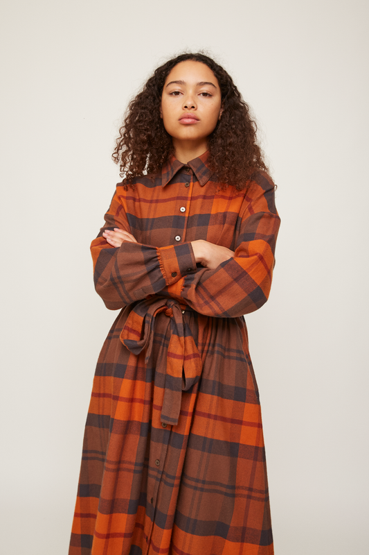 shirt dress checkered by Rita Row on thegreenlabels.com