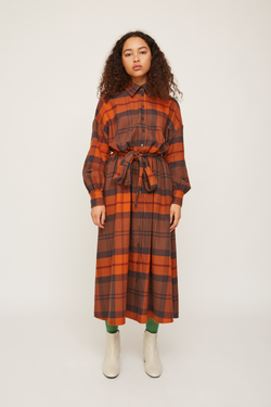 shirt dress checkered by Rita Row on thegreenlabels.com