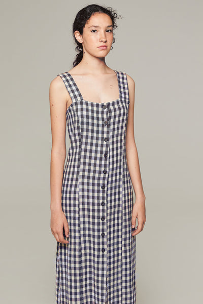 stefan dress navy gingham by Rita Row on thegreenlabels