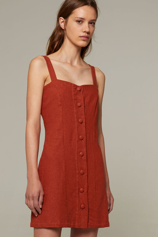 Shop coco dress rust by Rita Row on thegreenlabels