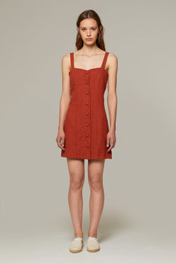 Shop coco dress rust by Rita Row on thegreenlabels