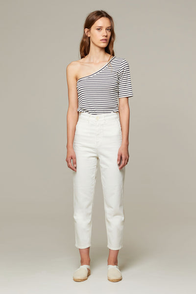 Shop ras top navy stripes by Rita Row on thegreenlabels