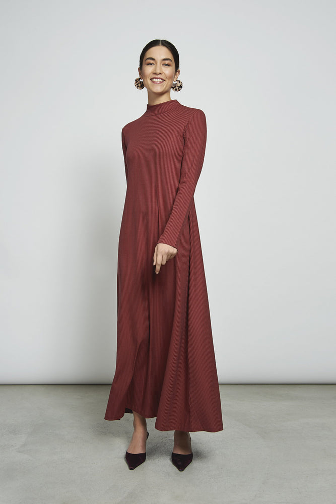shop rory turtleneck dress rib framboise by jan n june at thegreenlabels