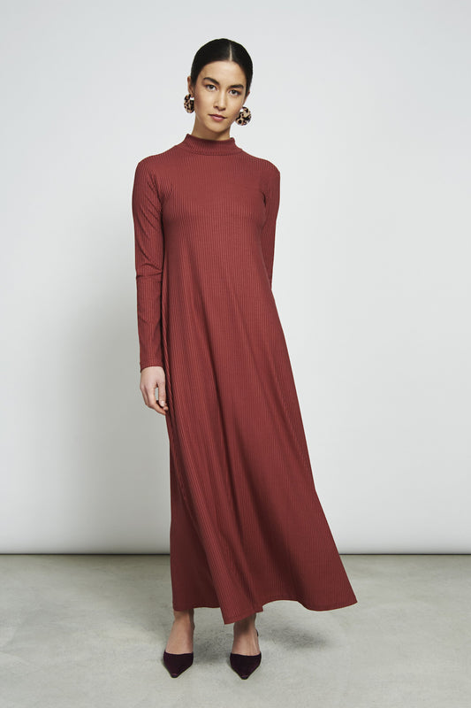 shop rory turtleneck dress rib framboise by jan n june at thegreenlabels