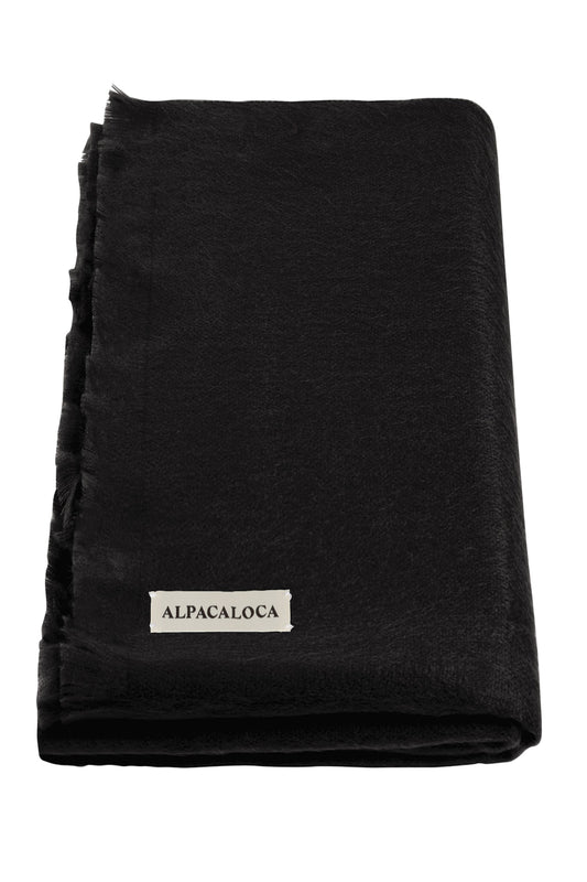 Shop sustainable scarves black by Alpaca Loca on thegreenlabels.com