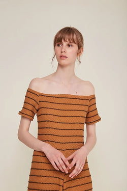 severina jumpsuit brown by Rita Row at thegreenlabels