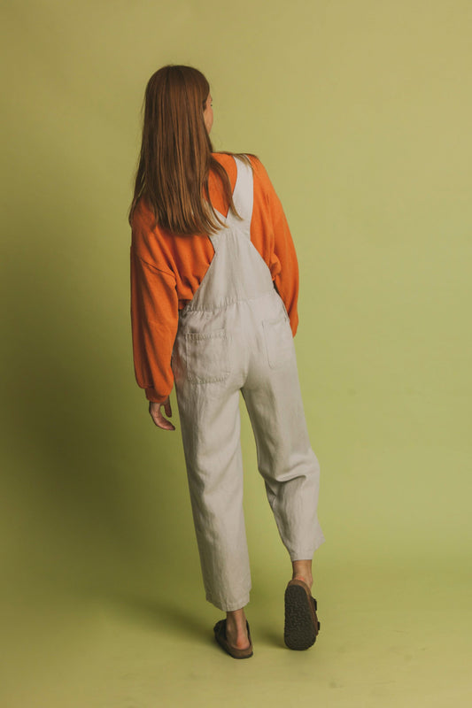 stone hemp kasai jumpsuit by Thinking Mu on thegreenlabels