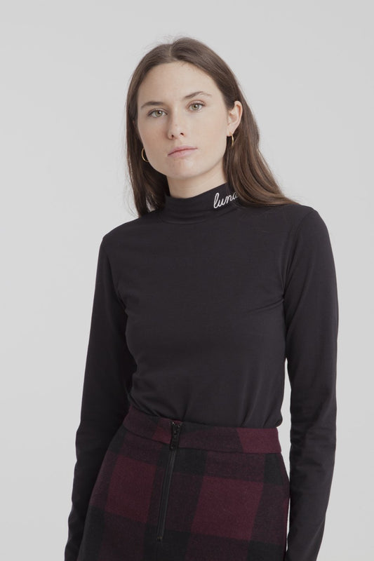 lunatic long sleeve black turtle neck by thinking mu on thegreenlabels