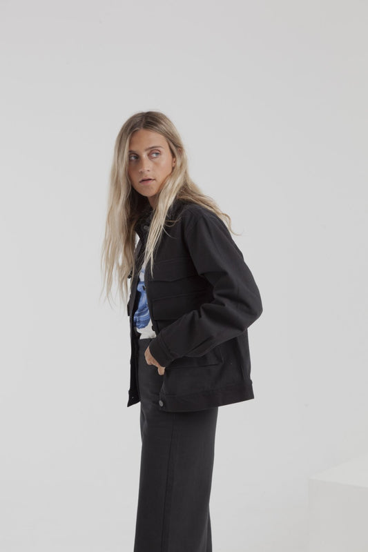 Phantom gypsy black embroidered jacket by thinking mu on thegreenlabels