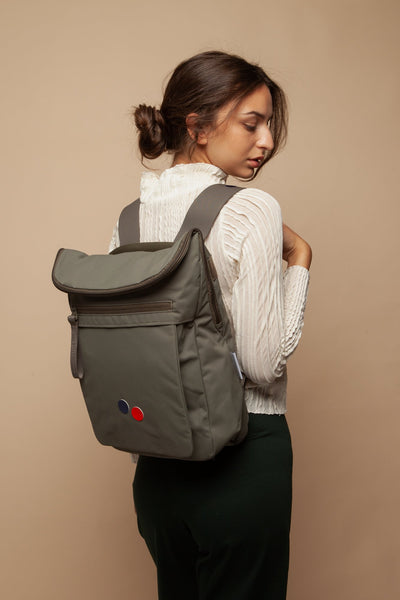 KLAK backpack airy olive by pinqponq on thegreenlabels