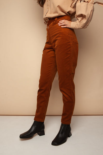 minka corduroy pants cognac by Frisur on thegreenlabels