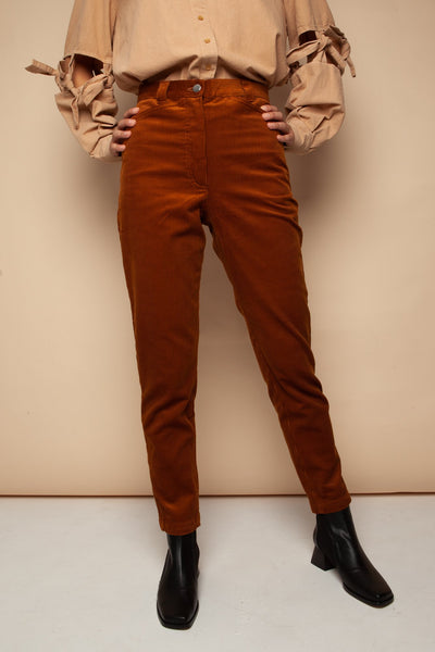 minka corduroy pants cognac by Frisur on thegreenlabels