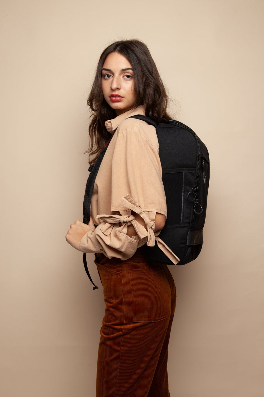 CUBIK backpack rooted black by pinqponq on thegreenlabels