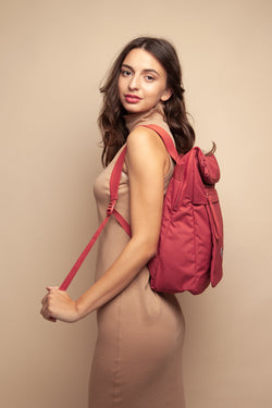 KLAK backpack blur red by pinqponq on thegreenlabels