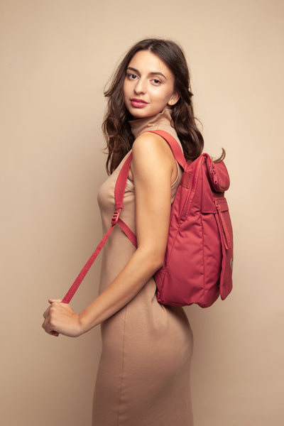 KLAK backpack blur red by pinqponq on thegreenlabels