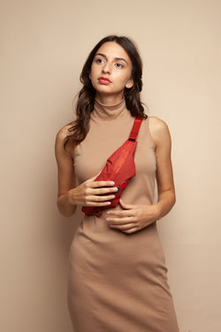 nik bum bag blur red by pinqponq on thegreenlabels