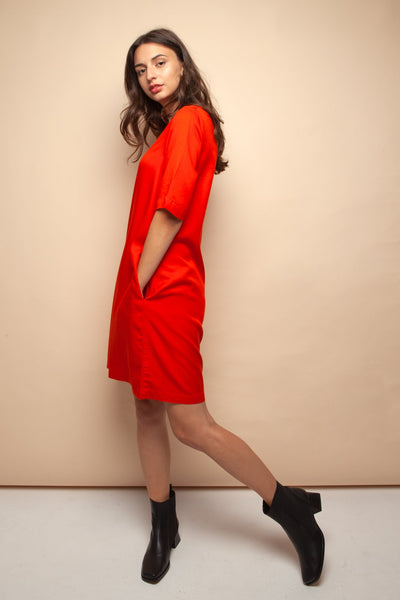 ten dress burnt orange by Kings Of Indigo on thegreenlabels
