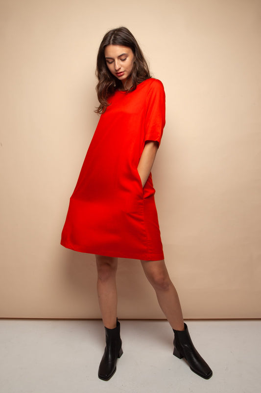 ten dress burnt orange by Kings Of Indigo on thegreenlabels