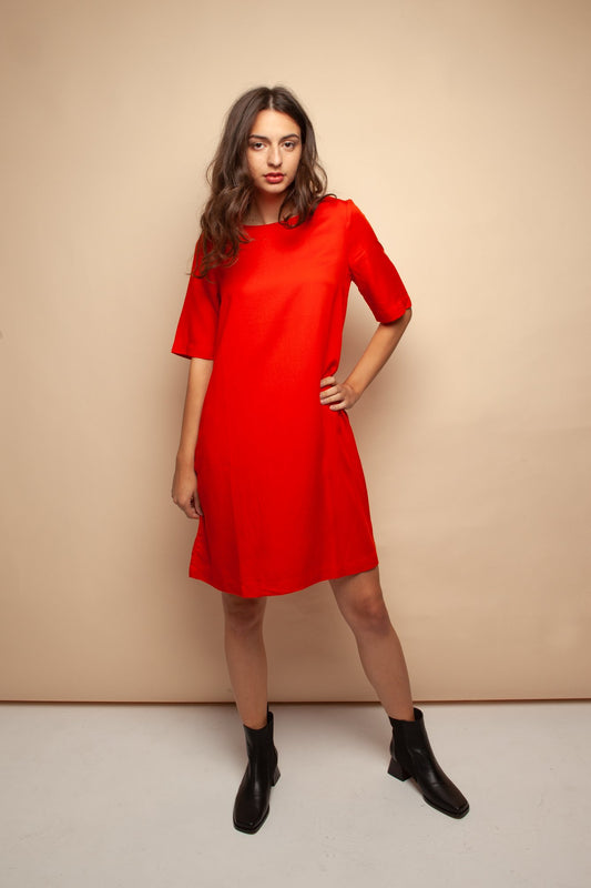 ten dress burnt orange by Kings Of Indigo on thegreenlabels