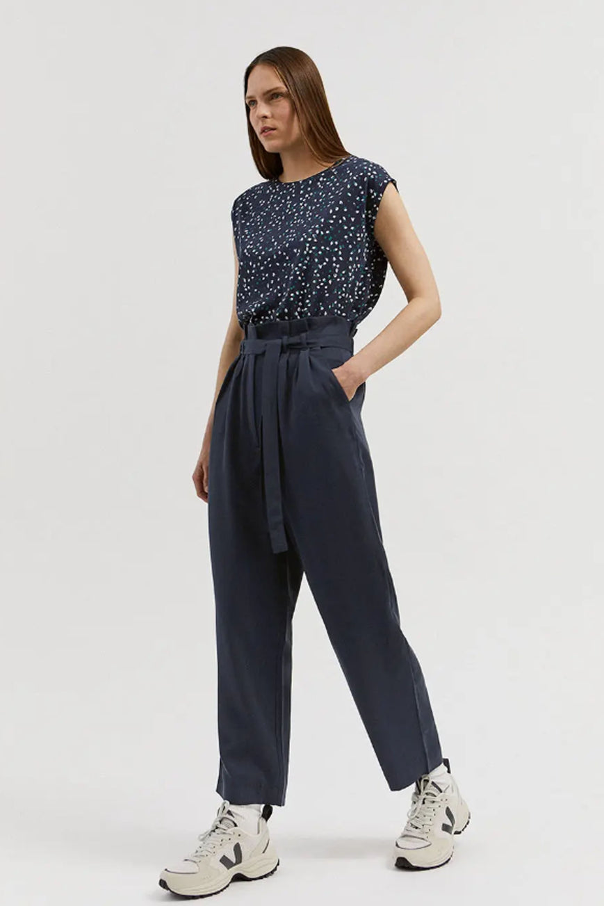 shop timeaa pants frozen blue by ARMEDANGELS on thegreenlabels