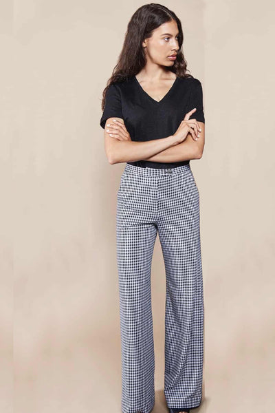shop wide checked pants tonala by JAN’N JUNE on thegreenlabels.com