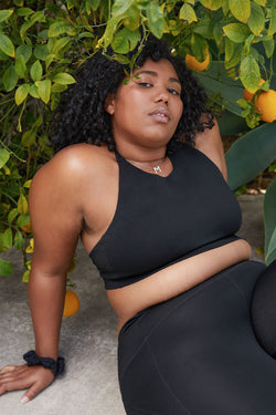 shop topanga bra black by girlfriend collective at thegreenlabels