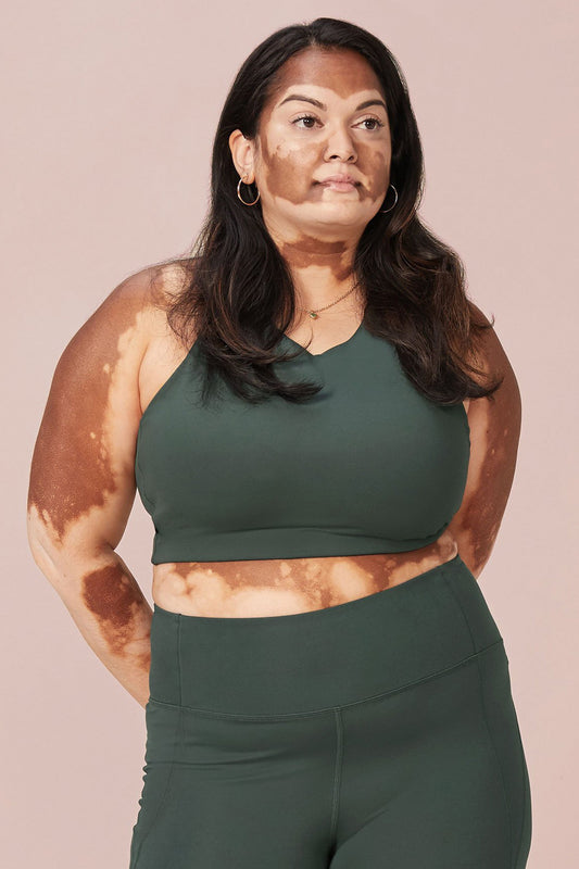 shop topanga bra moss by girlfriend collective at thegreenlabels