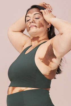 shop topanga bra moss by girlfriend collective at thegreenlabels