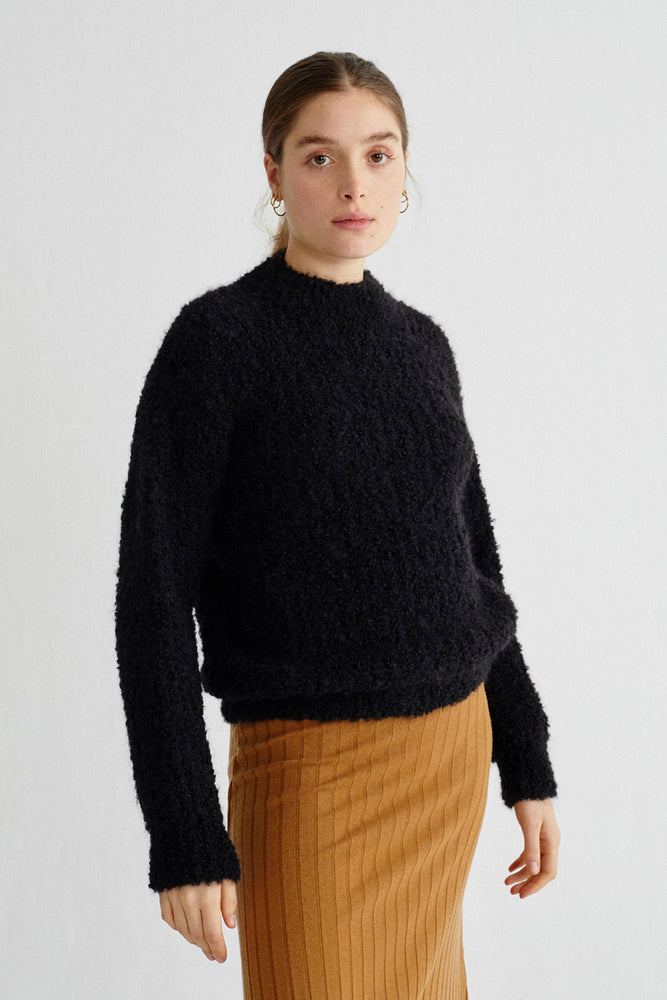 Shop cotys sweater black by Thinking Mu on thegreenlabels
