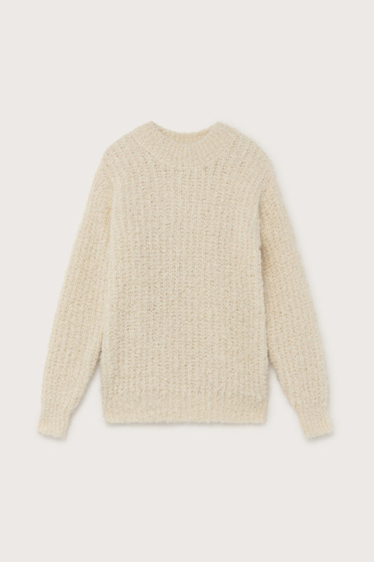 Shop cotys sweater snow white by Thinking Mu on thegreenlabels