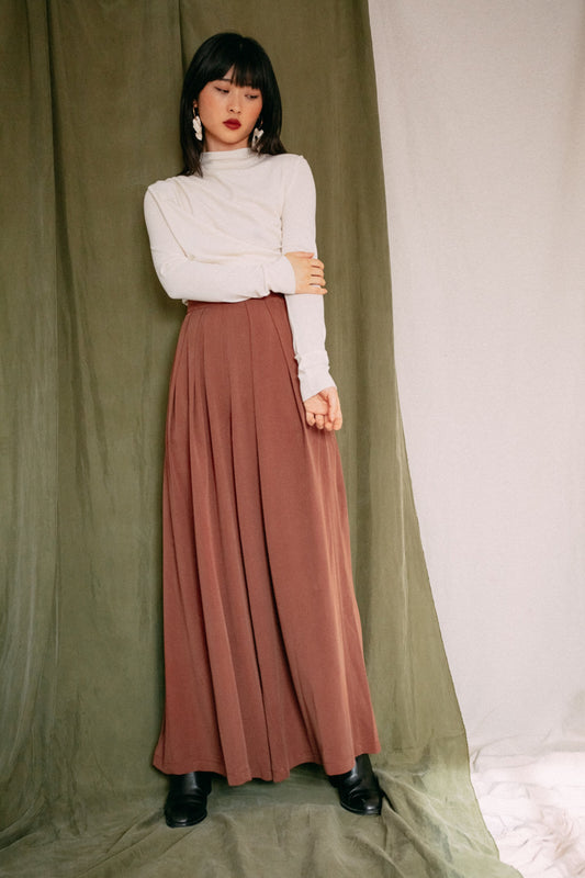 shop palazzo trouser rust by Cossac at thegreenlabels
