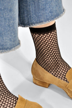 vera net socks black by Swedish Stockings at thegreenlabels