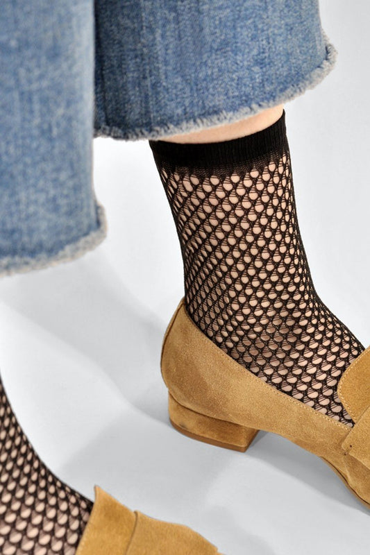 vera net socks black by Swedish Stockings at thegreenlabels