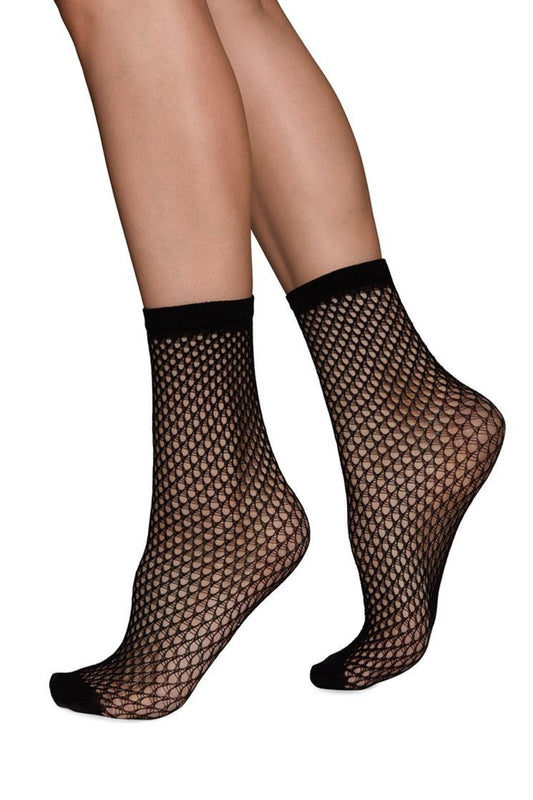 vera net socks black by Swedish Stockings at thegreenlabels