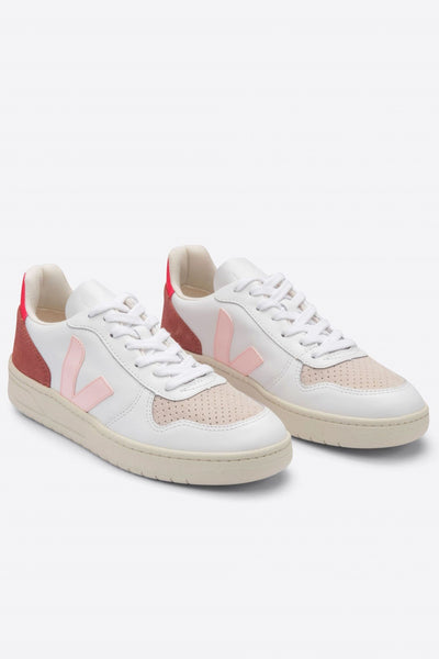 shop  V-10 sneaker white petale rose fluo at thegreenlabels