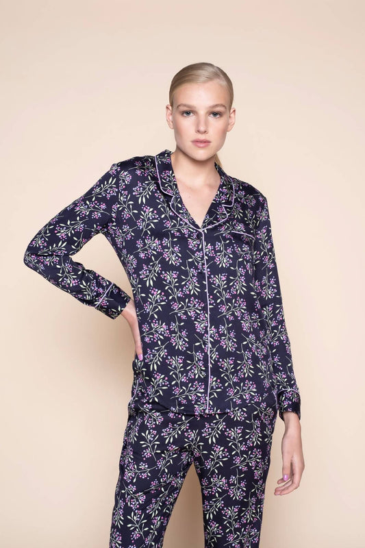 shop blouse funky flowers by Le Nap on thegreenlabels.com